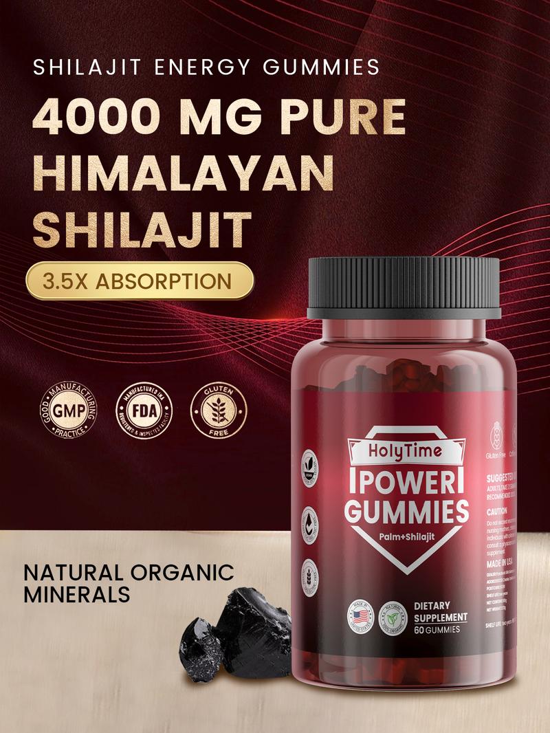 HolyTime Shilajit Gummies 4000 mg | Black Friday & Cyber Monday BFCM Deal | Limited Edition|5-Bottle|Made in USA
