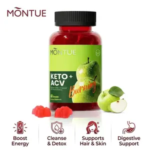 【Montue】 Apple Cider Vinegar Gummies B12 Multivitamin,ACV Supplement Gummy Vitamins,Vegetarian Supplement for Women & Men,Non GMO,Support Normal Energy Levels & Gut Health 60 Gummies (60) #TikTokFlashSale