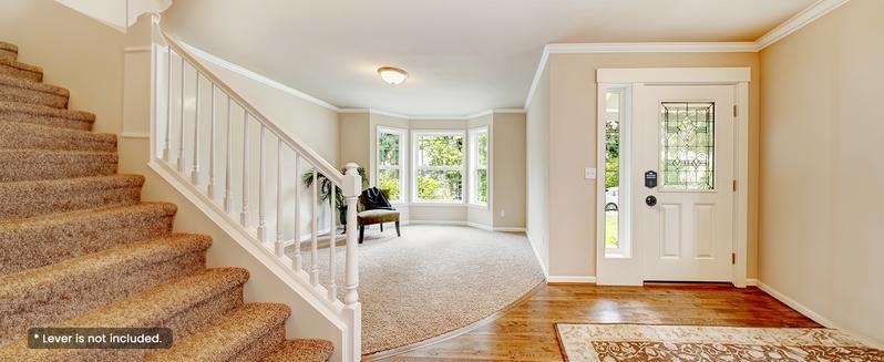 52hz AI Smart Fingerprint Door Lock with Code, Voice Guide, Password lock, Auto Lock, Easy to Install, Black Security-A3