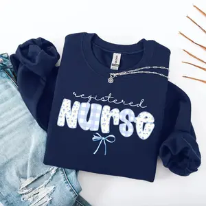 Registered Nurse Sweatshirt T-Shirt, RN Graduation Gift, Cute Nurse Shirt, Floral RN Shirt, Gift For Nursing School Grad, Nurses Week