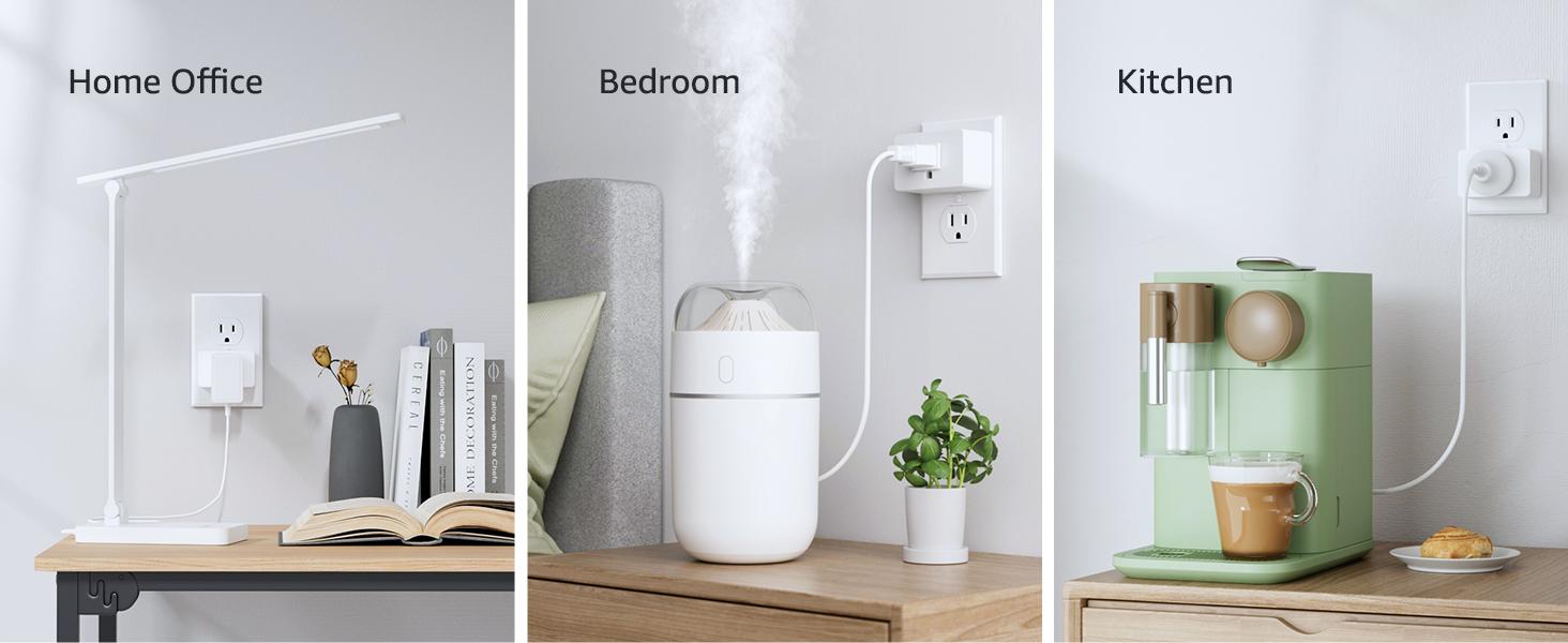 Lepro P1 Smart Plug Mini 15A, WiFi Outlet Plugs Compatible with Alexa & Google Assistant, Voice/APP Control, Timer & Group Controller, ETL & FCC Certified, 2.4GHz Only