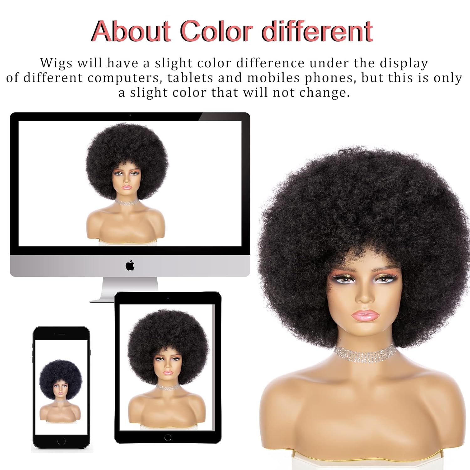 [2025 Super Deal] Cliclihair Afro wigs Human Hair Wear And Go Glueless Short Kinky Curly Wig With Bangs For Women Cosplay Wig #TikTokShopBlackFriday