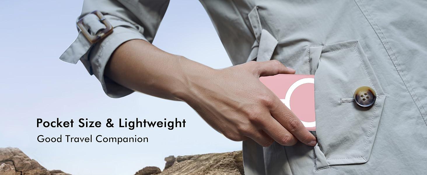 Podoru for MagSafe Ultra-thin Battery Pack, 5000mAh Fast Wireless Charger Compact Magnetic Power Bank and USB-C Cable for iPhone 17/16/15/14/13/12 Series