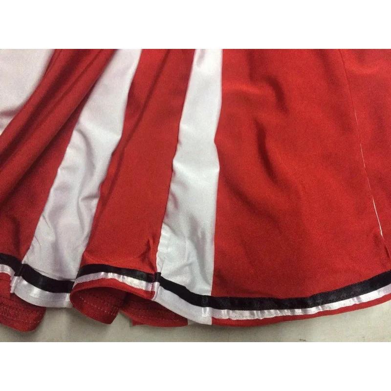 High School Glee Club Girls Cheerleader Costume Cheerful Style Cheerleader Team Cheerleader Cheerios Costume Fancy Dress Uniform Back Smoothing Comfort Bra with Shapewear Women's Ribbed Seamless Yoga Shorts Red Knit Casual Dot Blouse Ruffle Trim Maxi Dres