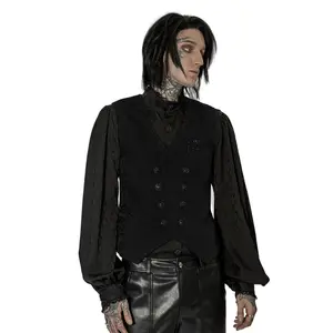 Vampire Tendencies Victorian Goth Vest [Black]