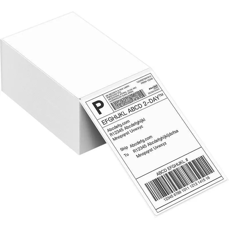 10x15cm Blank Thermal Label Paper, 500pcs/roll Self Adhesive Shipping Label, Blank Shipping & Stamps Roll for Logistic Label Printer