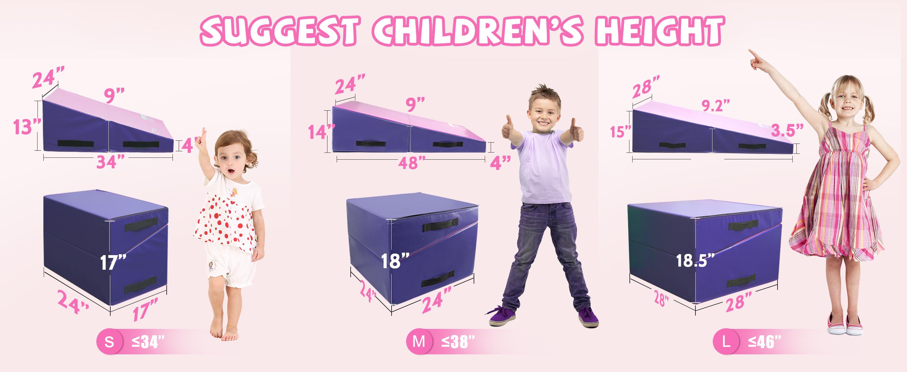 Gymnastics Tumbling Cheese Wedge Mat (M/L) thick yoga