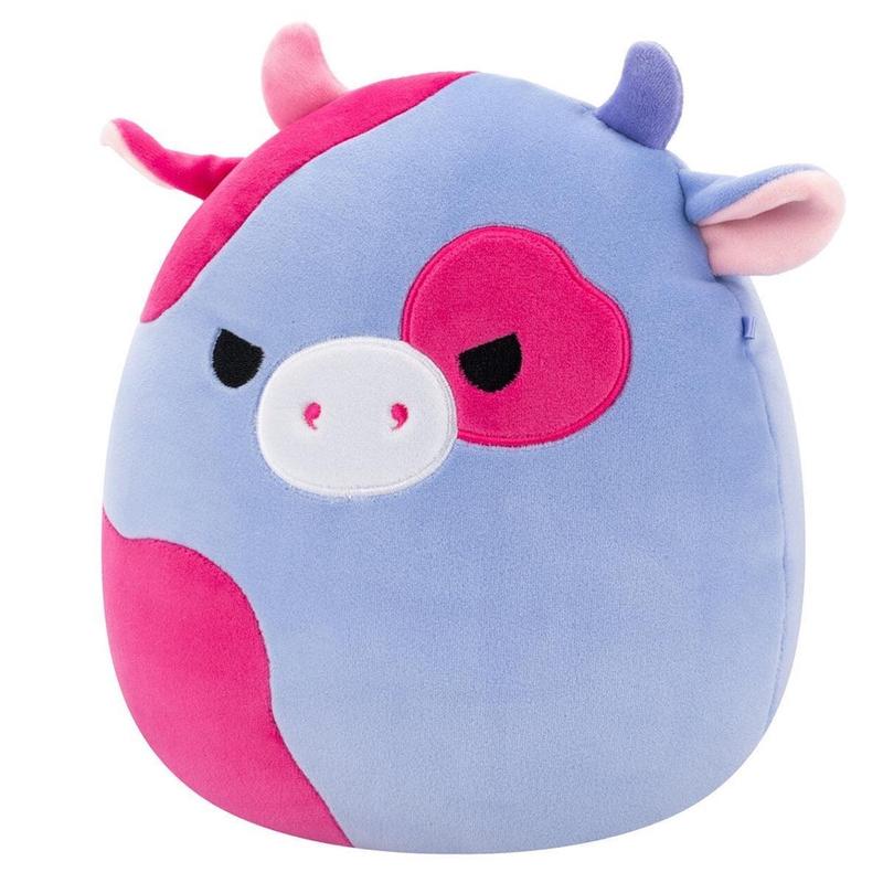 Squishmallows 8-Inch Ronnie the Cow Plush – Puffer Jacket, Pink Cow, Strawberry Milk Scented, Ideal Gift