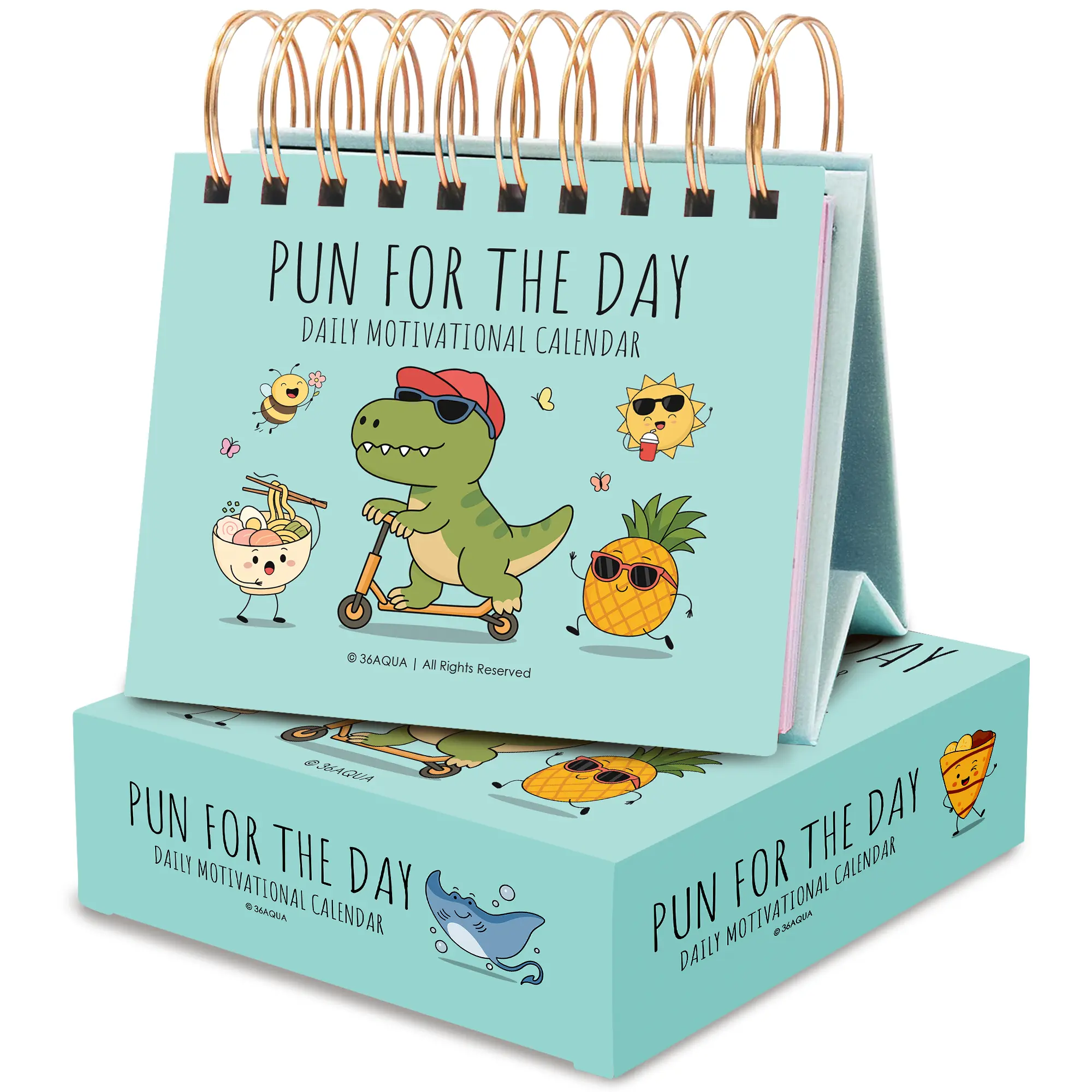 2027 Pun-Filled Funny Flip Desk Calendar, 365 Daily Jokes, Perpetual Calendar with Full-Color Illustrations & Easel Stand, Office Stationery Gift for Coworkers & Office Decor