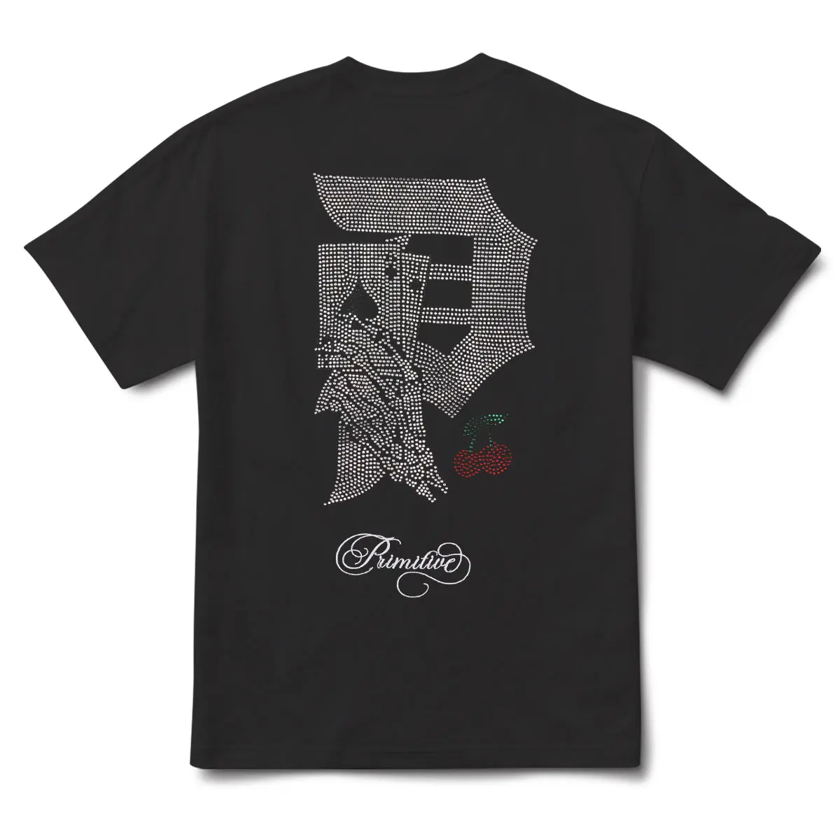 Primitive Apparel Men's Boxy T- Shirt Blackjack Rhinestone
