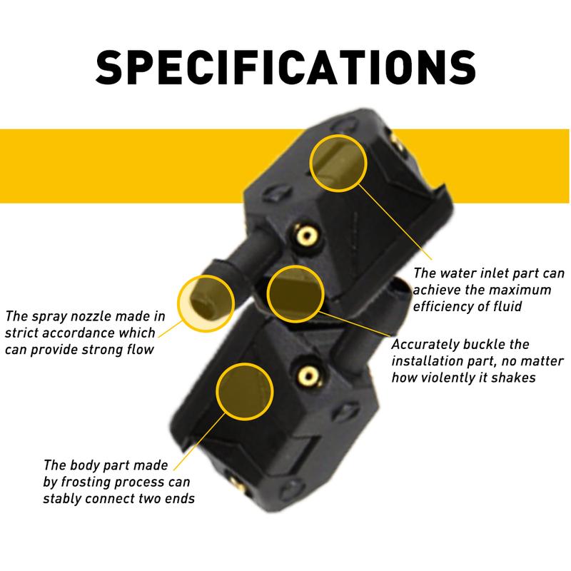 2PC Windshield Washer Nozzle Wiper Hose 2m Windscreen washer jet pumps Universal