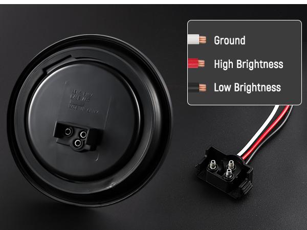 Partsam 4Pcs 4 Inch Round LED Trailer Tail Lights Red with Halo Glow Stop Turn Tail Running Lights 12-24V IP67 Waterproof Partsam 4Pcs 4 Inch Round LED Trailer Tail Lights Red with Halo Glow Stop Turn Tail Running Lights 12-24V IP67 Waterproof