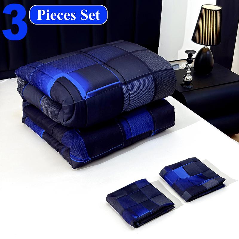 [Valentine’s Day]Four Seasons Technology quilt Set 3/6/7-piece set,digital printing,available all year,a must for avant-garde bedrooms,instantly adding a cyber atmosphere,a modern room is quickly refreshed,technology-themed bedding,bedroom decoration,