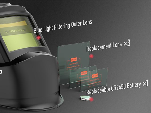 YESWELDER LYG-L600A-LT True Color Auto Darkened Welding Helmet | Anti-Blue Light Welding Mask with 2 Sensors | Wide Shade 4/9-13 Welding Hood for TIG MIG ARC Grinding YESWELDER LYG-L600A-LT True Color Auto Darkened Welding Helmet | Anti-Blue Light Welding Mask with 2 Sensors | Wide Shade 4/9-13 Welding Hood for TIG MIG ARC Grinding