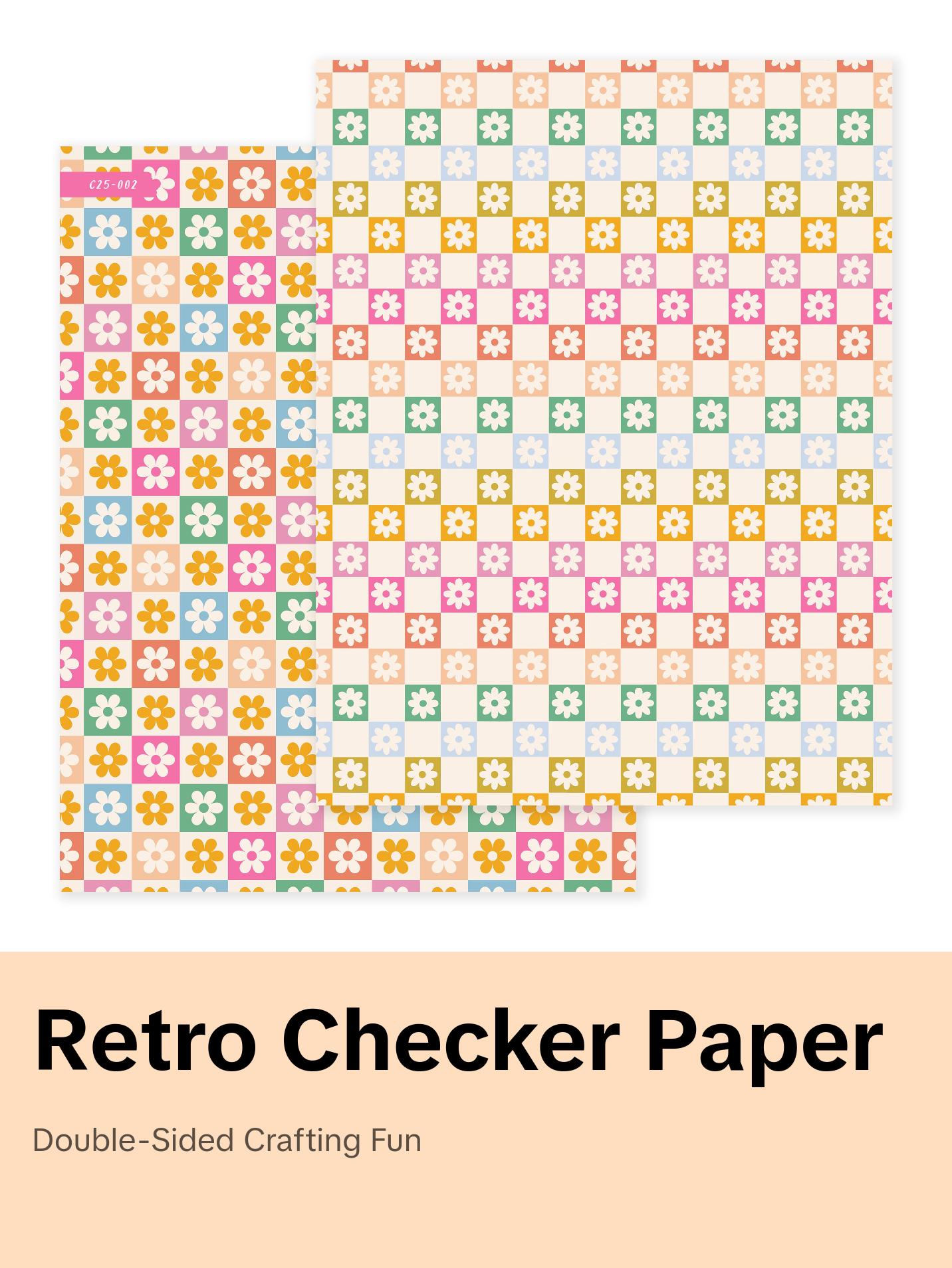 Retro Checker | Scrapbook Paper