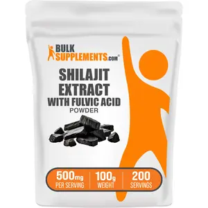 BulkSupplements - Shilajit Extract With Fulvic Acid Powder - Anti-Inflammatory - Energy Boost - 100g - 500mg per Serving BulkSupplements - Shilajit Extract With Fulvic Acid Powder - Anti-Inflammatory - Energy Boost - 100g - 500mg per Serving