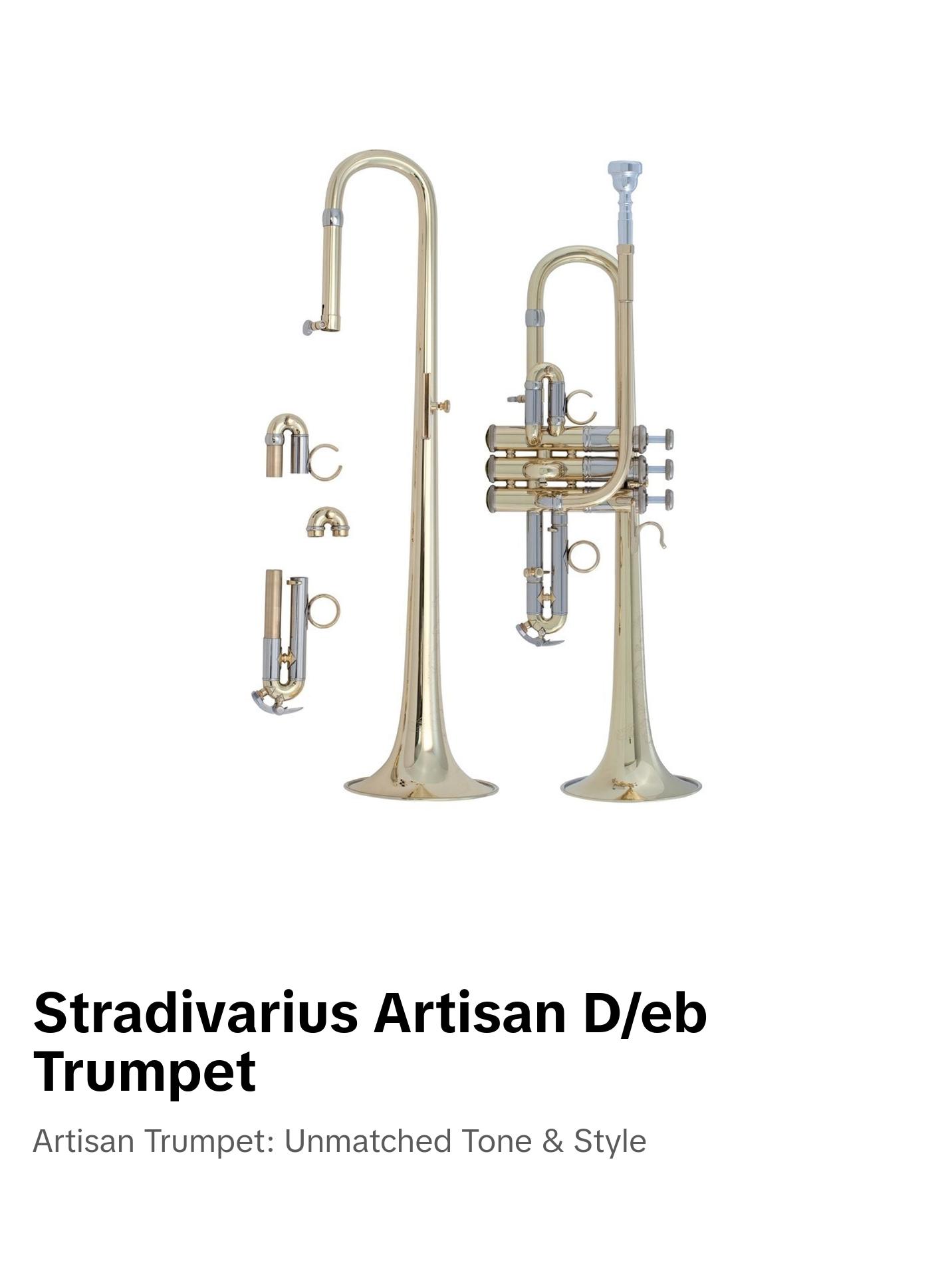 Bach Stradivarius Artisan D/Eb Trumpet Outfit, Lacquer