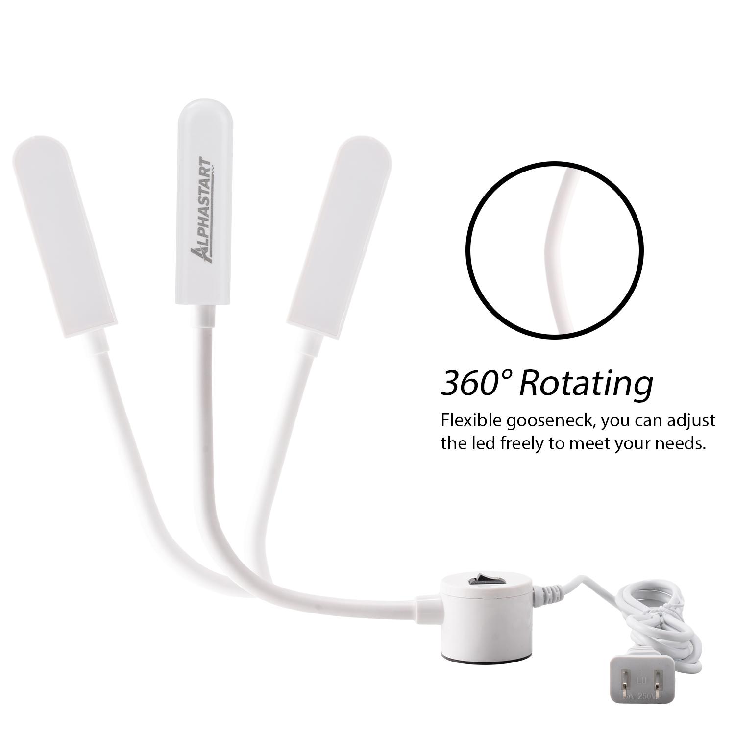 Alphastart Sewing Machine Light, Bright Daylight LED Work Light with Magnetic Base & Flexible Silicone Gooseneck for Sewing, Crafts, Woodworking, Auto Repair, Workbenches & Power Tools