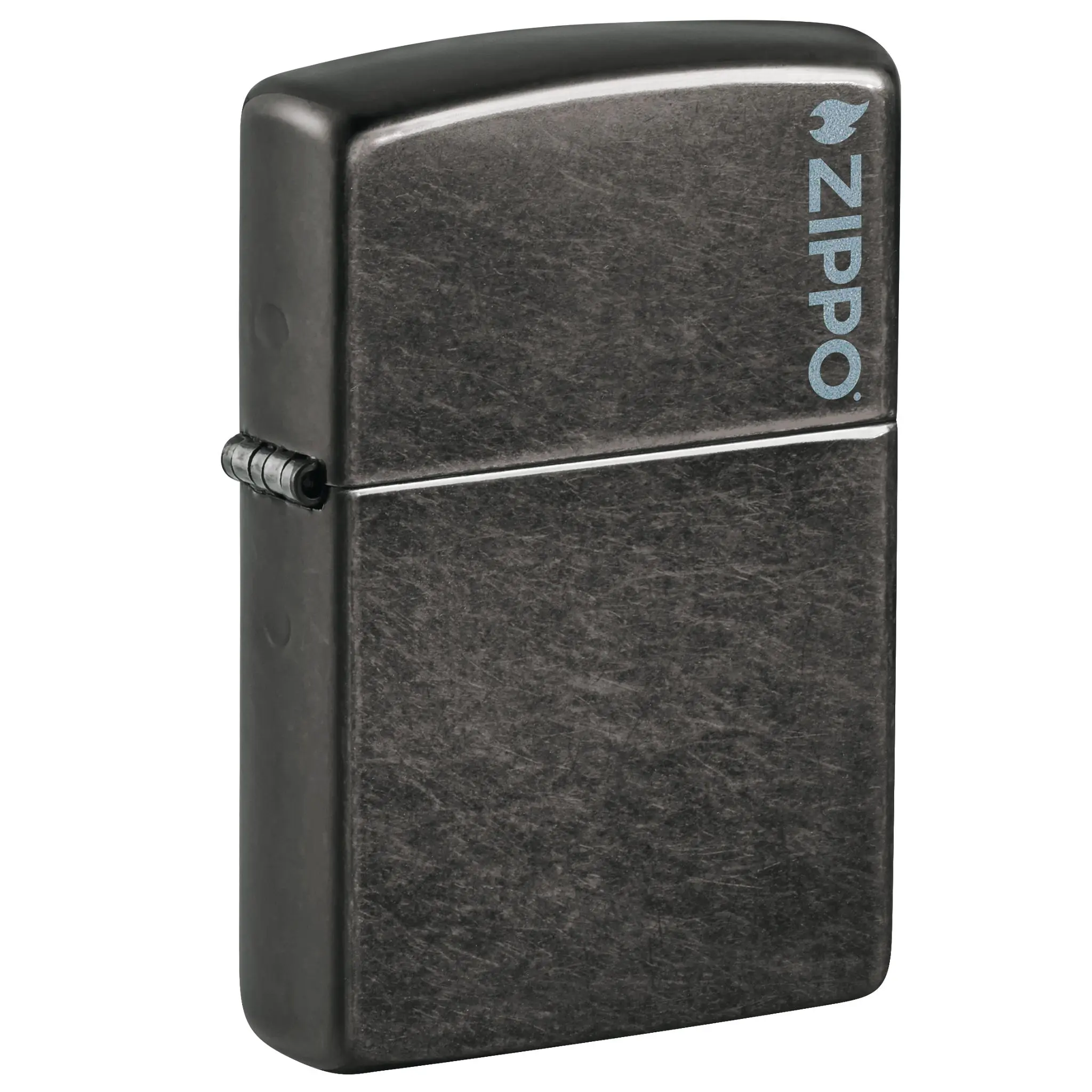 Zippo Classic Grey Zippo Logo Pocket Lighter - Made in USA - Unfilled (fuel sold separately)