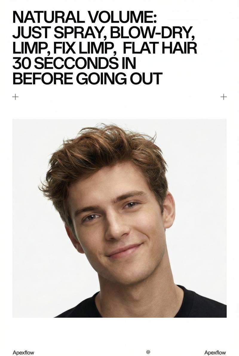 ApexFlow Instant Hair Root-Lifting Volume Spray-Gentle, Effective, Soluble Collagen,Nourishing Ingredients, Root Lift, Volumizing, Non-Greasy, Pleasant Scent, for Fine/Thin/Limp Hair