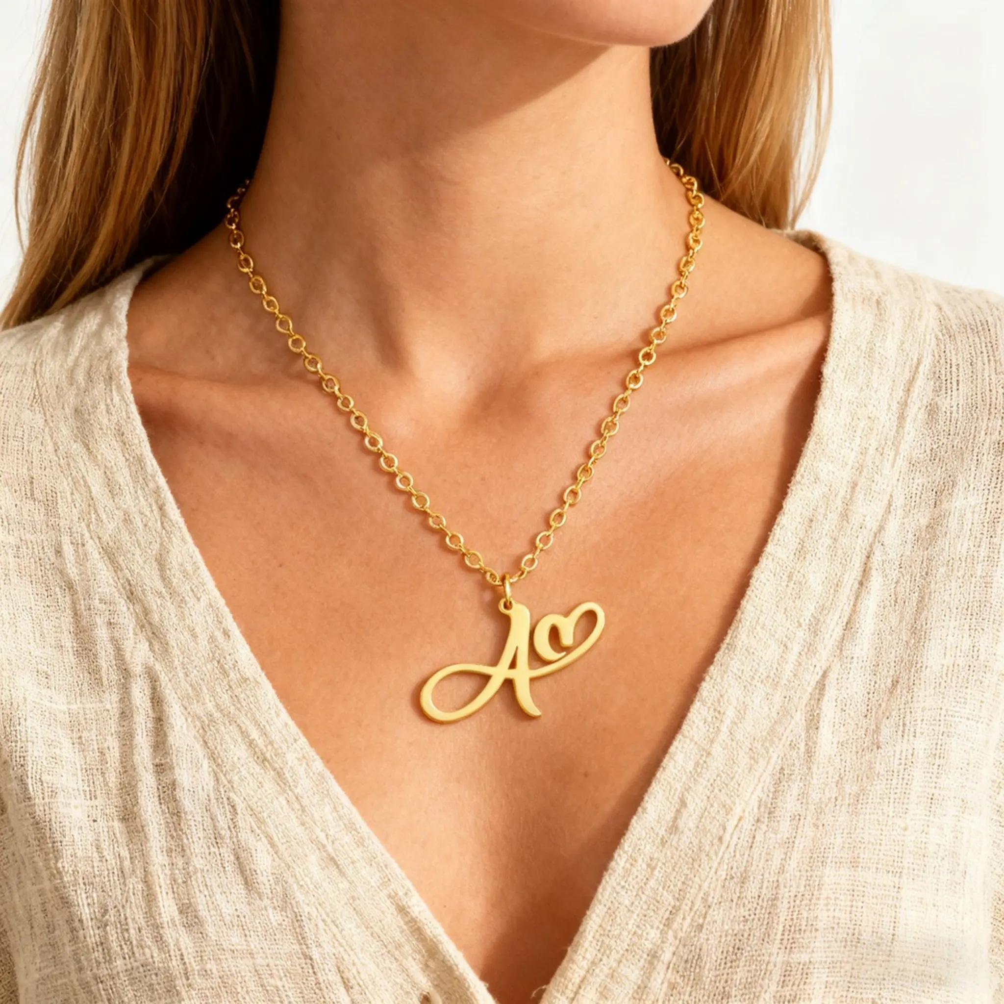 Initial Necklace - A to Z Alphabet Necklaces Necklace Gift