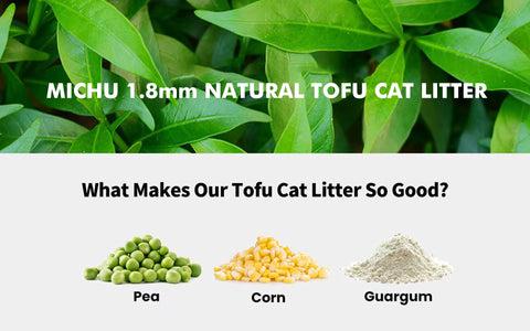 Michu Natural Clumping Tofu Cat Litter  5.5lb/88oz cat litter