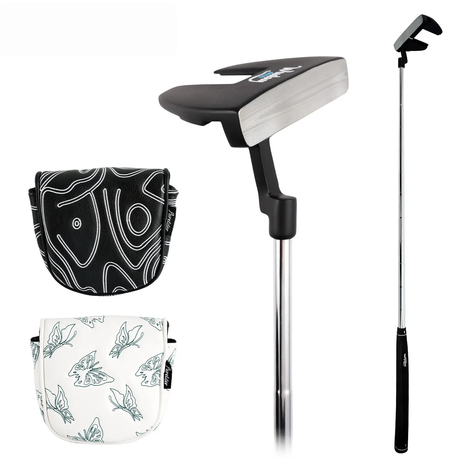 WUDAY Men's Forged Mallet Putter for Adults, Forged Head, Stainless Steel Shaft, Anti-Slip Sure Hold Grip, Ultra-Low CG, Premium Magnetic White Cover, Putting Gear, Golf Accessories (Right Hand Option, Left Handed Golf Clubs Available), Anti-Slip Grip, Su