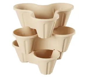 Stacking Planter Tower-Vertical Pots-Set of 3 Stacking Planter Tower-Vertical Pots-Set of 3