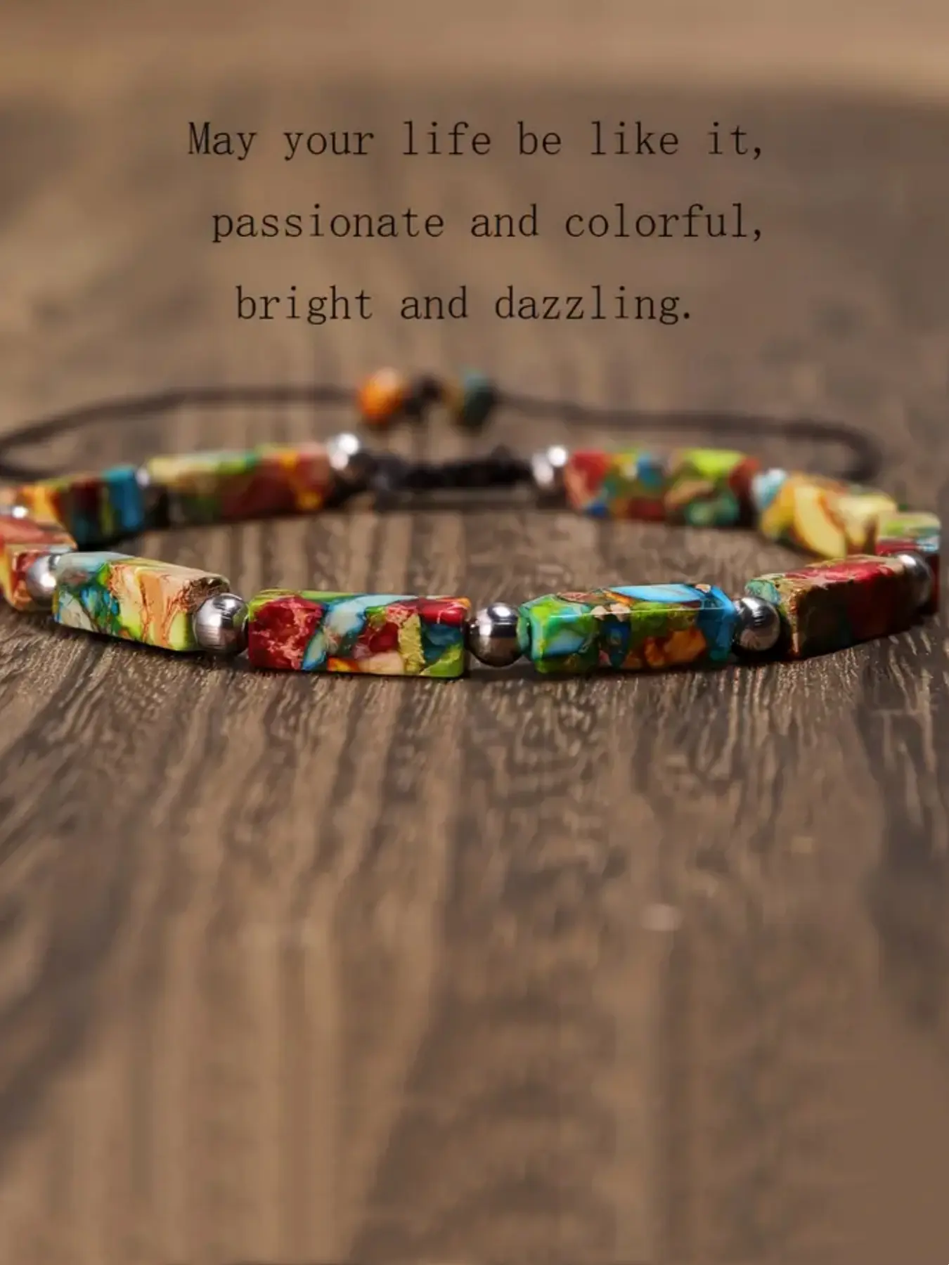 Handmade Natural Stone Beaded Bracelet, Adjustable Boho Multicolor Jewelry, Perfect Gift for Women & Men, Ideal for Valentine's Day, Stackable Bracelets, Adjustable Beaded Design, Stacking Bracelet