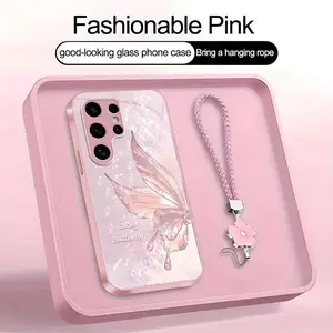 Suitable for [Galaxy S24 Ultra] high-end women's phone case, featuring a beautiful and elegant butterfly pattern, shockproof and fingerprint-resistant, available in multiple colors YM99