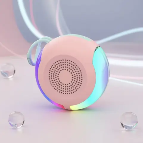 Portable Wireless Bluetooth Speaker HIFI Stereo Sound Subwoofer with RGB LED Lights USB Rechargeable for Parties Travel Home Christmas Gift Smartphone Compatible