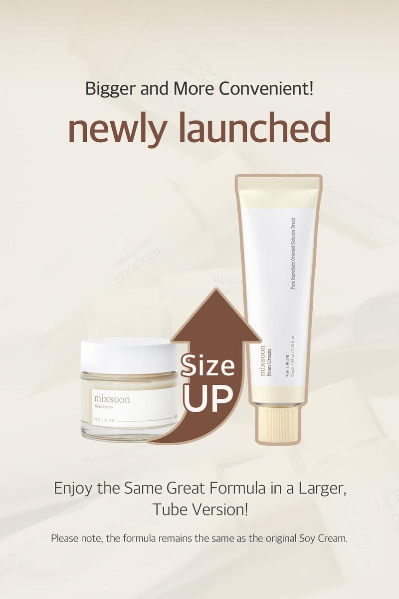[mixsoon Official Shop] Bean Cream 2.19 fl.oz / 65ml - Intensive Facial Cream, Korean Moisturizer for Glass Skin