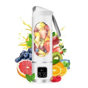 Portable Blender Personal Electric USB，500ML Portable juicer Shakes and Smoothies Blender，Small Blenders，Mixing，Compact、Convenient and Versatile (White)