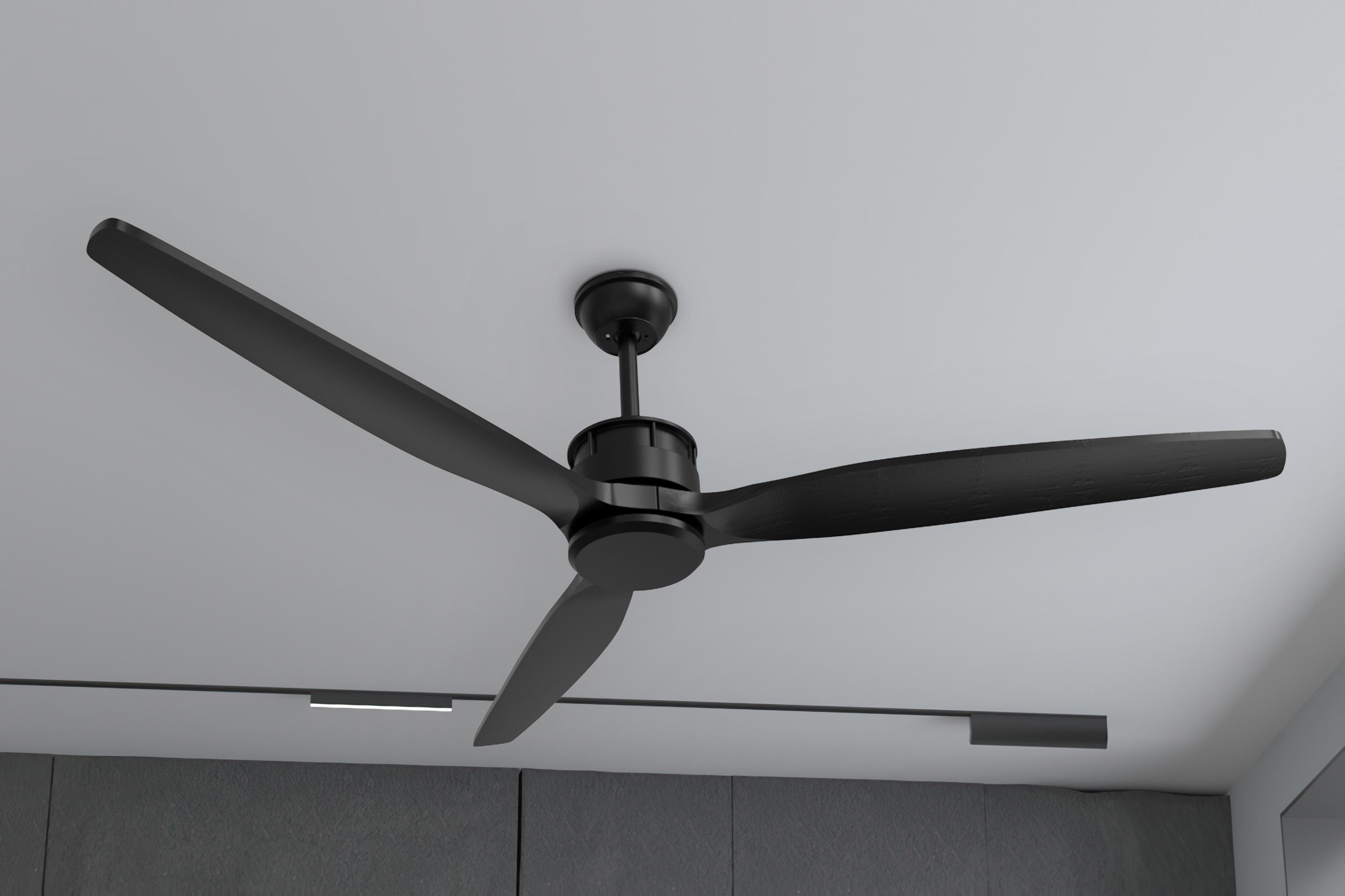 【No Lights】FUFU&GAGA Upgrade 65" Indoor 8-Blades Wood Ceiling Fan with Remote Control Appliances Device
