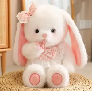 Cute Rabbit Design Plush Toy, 1 Count Soft Stuffed Rabbit Plushie, Cartoon Rabbit Plush Doll, Stuffed Animals, Plush Toy for Home & Office Decor