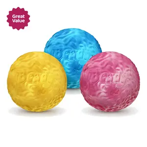 MELLOOP™ Original Candy Squishy Ball 3-Pack | Berry Pink, Blue Razz & Lemon Yellow