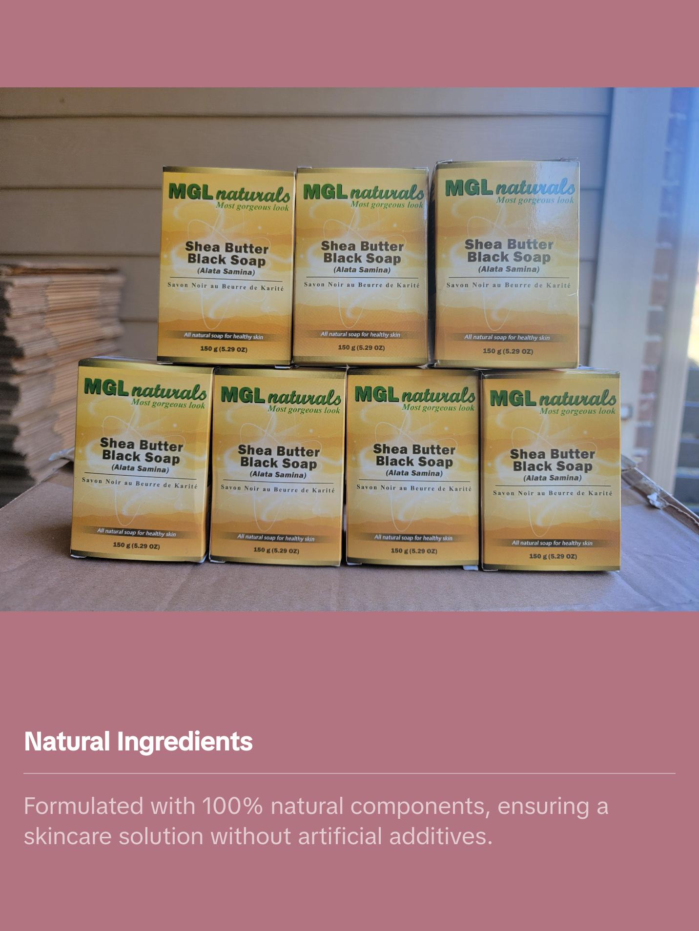 African Black Soap with Shea Butter for Skin Care