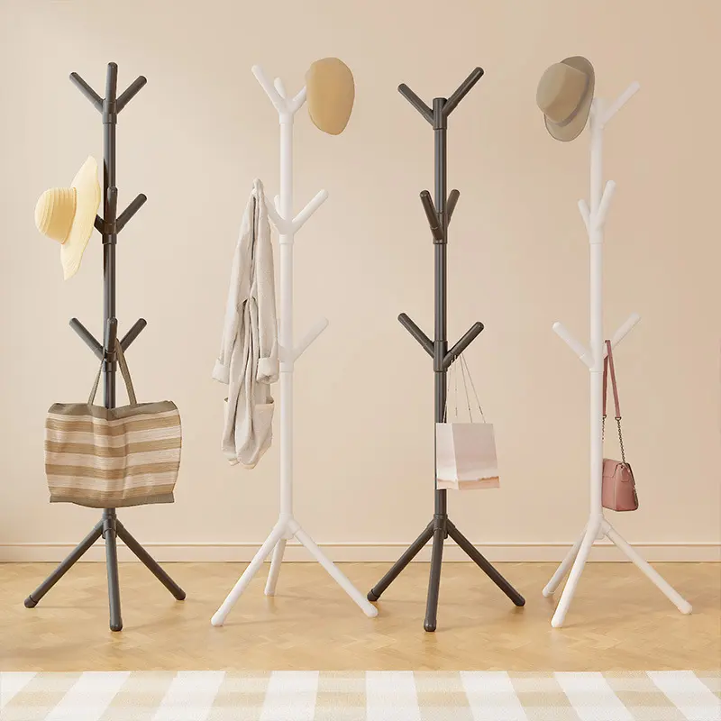 Light luxury clothes rack, simple floor standing clothes hanger, bedroom hanging clothes hanger, single pole hat rack