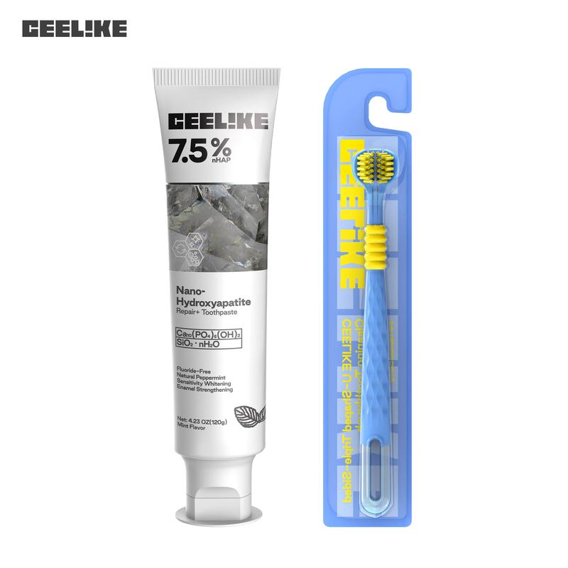 CEELIKE 3-Sided Toothbrush + Toothpaste Set – 360° All-Around Cleaning, Gentle Care, Ideal for Daily Oral Care, Travel-Friendly Design, Available in Multiple Combinations.