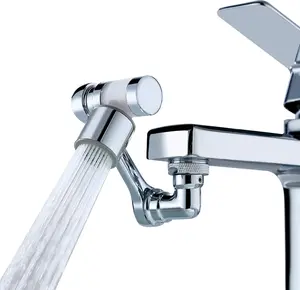 1080° Rotatable Faucet Aerator Extension for Toddlers, Dual Sprayer Mode Bathroom & Kitchen Faucet Attachment, Tap Head Replacement for Smart Face Washing