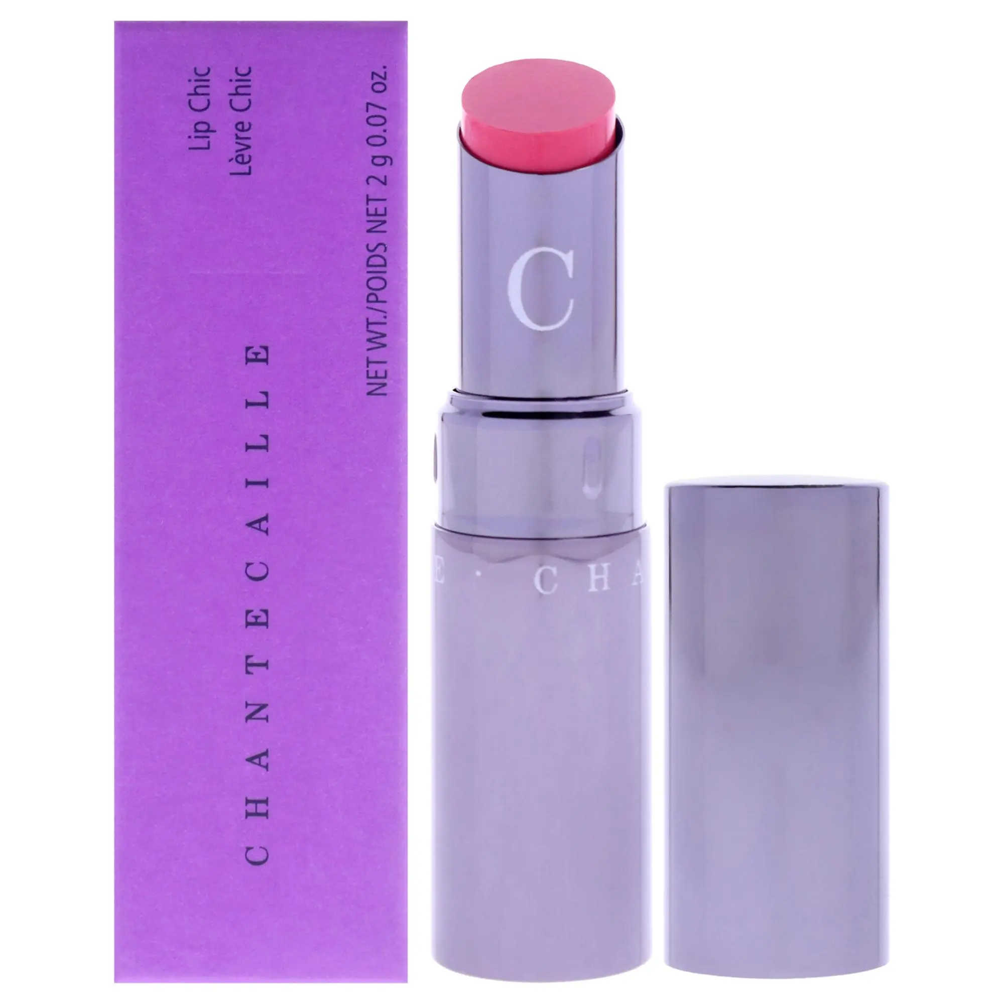 Chantecaille Lip Chic - Tuberose Refined Lipstick for Women, 0.07oz Single Stick with Tube + Box for Subtle Look