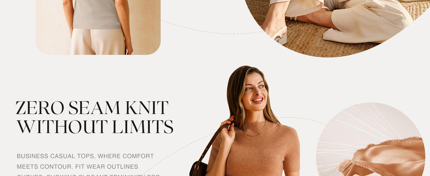 Arach&Cloz Women's Wool Blend Oversized Sweaters Crewneck Casual Spring Outfits Fashion Tops SpringStatements