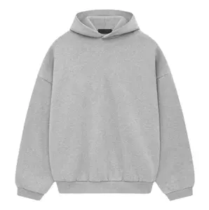 Men's Fleece Hoodie Unisex Oversized Pullover Sweatshirts |Light Heather Grey| Soft Casual Cotton Hoodies Indoor Outdoor Daily Wear Gym Workout Streetwear Relaxed Fit Menswear with Pockets Long Sleeve Sweat Shirt