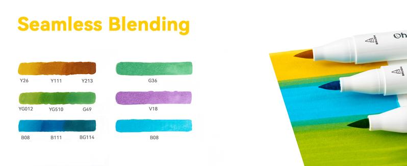 Ohuhu Alcohol Markers: Brush&Fine Dual Tips - 104 Colors & 216 Colors - Double Tipped Art Marker Set for Artists Adults Coloring Sketch Illustration - 104+216=320 - Refillable Ink - Honolulu B Series of Ohuhuart - Valentine's Day Gift