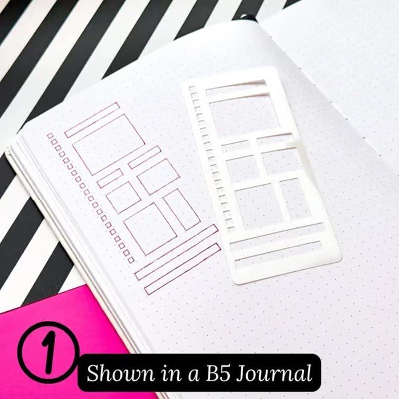 Handmade Flexible Record Template, Planner Stencils Set, Planner Stencil Set for Dot Grid Journals, 3 Pack Reusable, Drawing & Lettering Templates for Journaling, Calendar, Scrapbooking & DIY Craft Supplies, TikTokShopBlackFriday