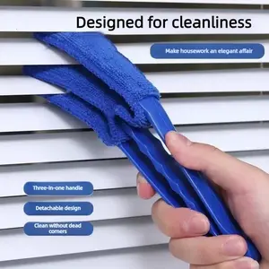 Multifunctional 3-in-1 Handle Cleaning Brush Air Conditioning Cleaning Brush Blinds Dust Brush Water Washing White Tools Household