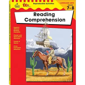 Carson Dellosa The 100+ Series: Grade 7-8 Reading Comprehension Workbook, Vocabulary, Biography, Fiction & Nonfiction, 7th Grade & 8th Grade Reading ... or Homeschool Curriculum (Volume 22) Paperback – January 1, 2003