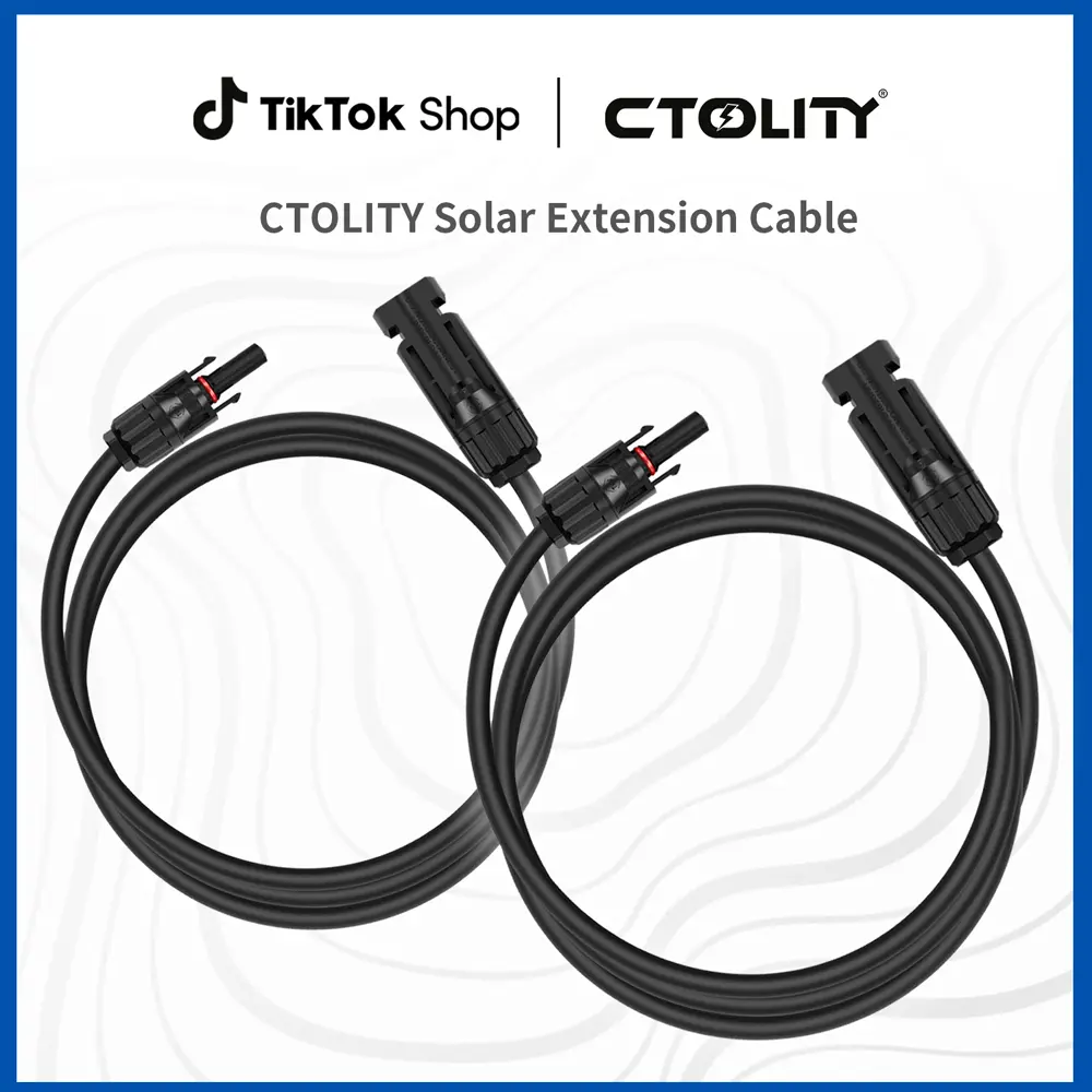 [Summerfinds]CTOLITY IP67 Waterproof 3 Meters MC4 Connector Solar Extension Cable for Solar Panel