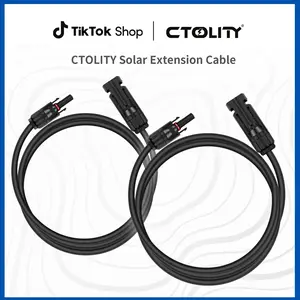 CTOLITY IP67 Waterproof 3 Meters MC4 Connector Solar Extension Cable for Solar Panel