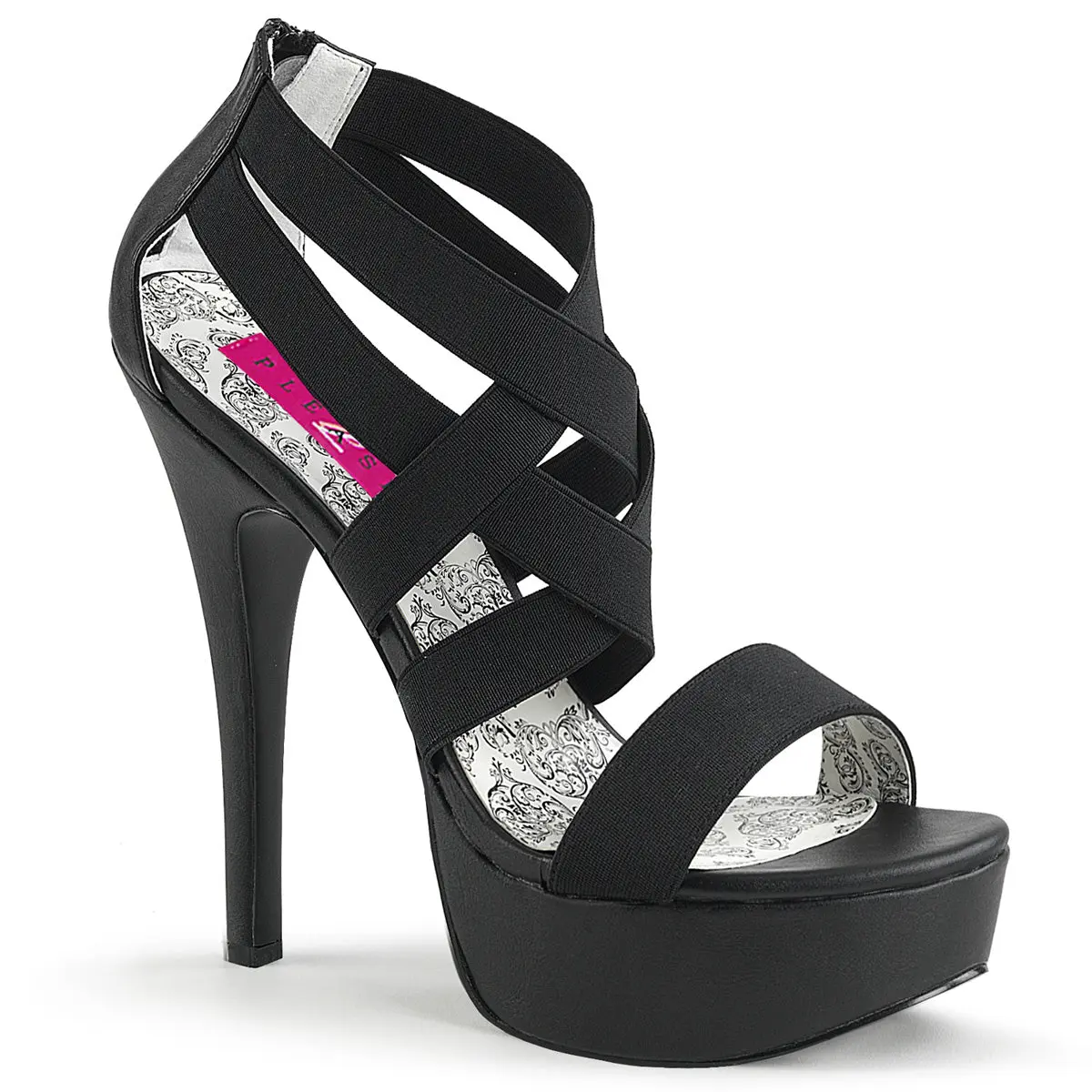 Women's Strappy Cross-Platform Sandals - Comfortable Daily Wear Footwear with Elevated Stylish Design, Strappy Sandals